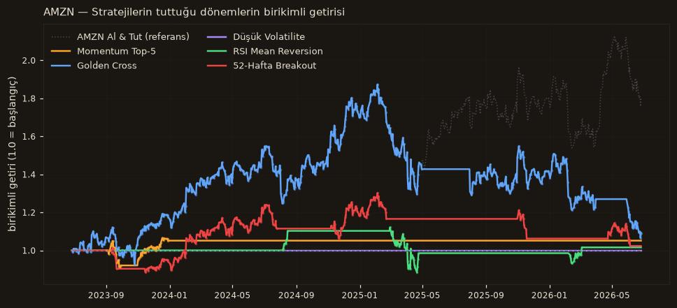 AMZN strateji karşılaştırma